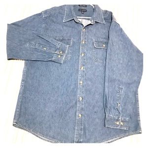 Men’s XXL Tall Long Sleeve Denim Shirt